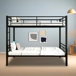 Metal Bunk Bed Twin Over Twin Sturdy Heavy Duty Bunk Beds with 2 Side Ladders,Space Saving,No Box Spring Needed,for Boys Girls Teens Adults, Bedroom, Dormitory (Black) - Image 2
