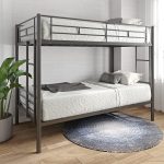 Metal Bunk Bed Twin Over Twin Sturdy Heavy Duty Bunk Beds with 2 Side Ladders,Space Saving,No Box Spring Needed,for Boys Girls Teens Adults, Bedroom, Dormitory (Black)