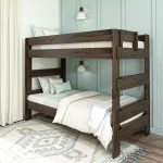 Bunk Bed, Twin-Over-Twin Bed Frame For Kids, Solid Wood Bunk Bed for Kids, No Box Spring NeededBarnwood Brown